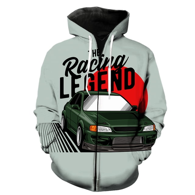 Sudadera con capucha y cremallera para hombre, diseño de arte escénico, manga larga, gran tamaño, con estampado 3D, estilo hip hop, moda Harajuku, primavera y otoño.