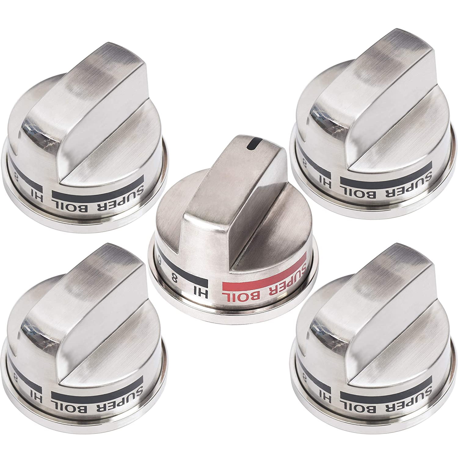 Kitchen Basics 101 5 Pack Burner Stove Knobs Compatible with LG Range
