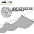 thumbnail image 4 of TANG Sunshades Depot Grey Pergola Shade Cover Retractable Replacement Awning Canopy Wave Shade 7'x12' Customized, 4 of 5