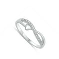 thumbnail image 4 of White CZ Infinity Heart Love Knot Purity Ring Sterling Silver Band 925 Jewelry Female Size 10, 4 of 4
