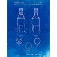 thumbnail image 2 of Borders, Cole 12x14 White Modern Wood Framed Museum Art Print Titled - PP432-Faded Blueprint Coke Bottle Display Cooler Patent Poster, 2 of 4