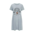 thumbnail image 2 of Taylonsss Chemise de Nuit Courte Grande Taille pour Femmes Halloween Imprimé Poitrine Col Rond Manches Courtes Saison Effrayant, 2 of 4