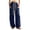 Navy, variant on Zynoxe Wide Leg Sweatpants for Women Fashion Solid Color Womens Sweatpants Elastic Waist Drawstring Lounge Pants Comfort Lightweight Full Length Pants with Side Pockets S
