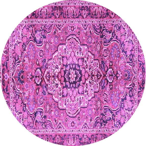 Ahgly Company Indoor Round Persian Purple Traditional Area Rugs, 3' Round