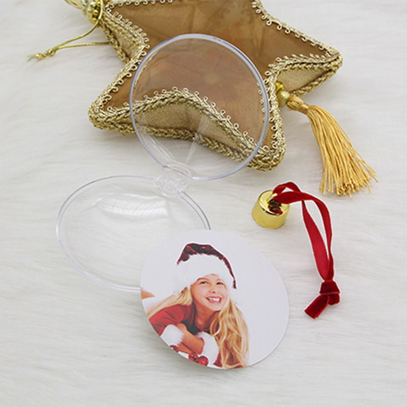 Christmas Plastic Photo Five-star Ball Christmas Decorations Xmas Tree Hanging