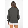 thumbnail image 4 of PRETTYGARDEN Womens Half Zip Oversized Sweatshirts Fleece Hoodies Trendy Long Sleeve Pullover Tops Y21k Fall Outfits, 4 of 7