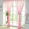 thumbnail image 2 of Voile Curtains Set of 2, Solid Sheer Curtain Scarf Drapes Rod Pocket Crushed Window Panels for Bedroom Living Room Kitchen, 2 of 3