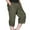 Army Green-07, variant on VIPOIN Men's Cargo Shorts Casual Twill Elastic 3/4 Capri Pants Below Knee Long Shorts with Pockets