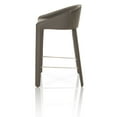 thumbnail image 3 of Bonded Leather Upholstered Counter Stool With Foot rest Shadow Black, 3 of 3