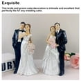 thumbnail image 5 of BrowQuartz Cake Decoration Dolls Bride Groom Resin Marry Figurine Wedding Decorating Tool Topper Stand Statue Car Accessories Type A, 5 of 6