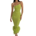 thumbnail image 1 of Ketyyh-chn99 Robes pour Femmes Été Grande Taille Robe Soleil Robes pour Femmes Combinaisons Manches à Volants Shorts Robe Mini Vert,m, 1 of 5