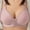 Purple, variant on Patlollav Bras for Women Bra Soild Wire Free Underwear One-Piece Bra Everyday Front Buckle Underwear