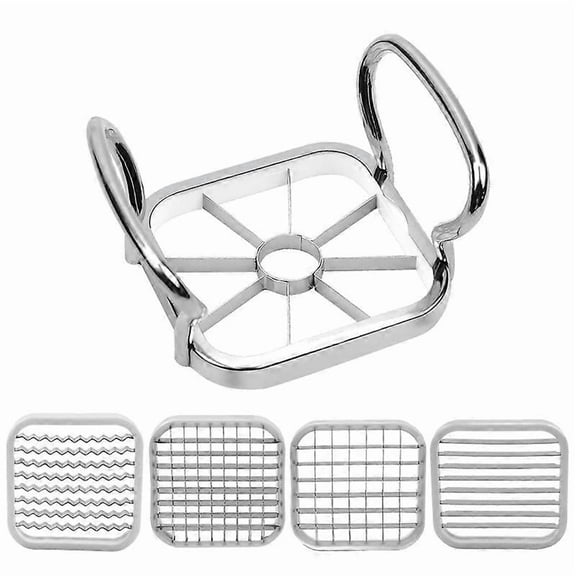 Stainless Steel Chip Cutter, with 5 Different Blade Shapes, Slicer