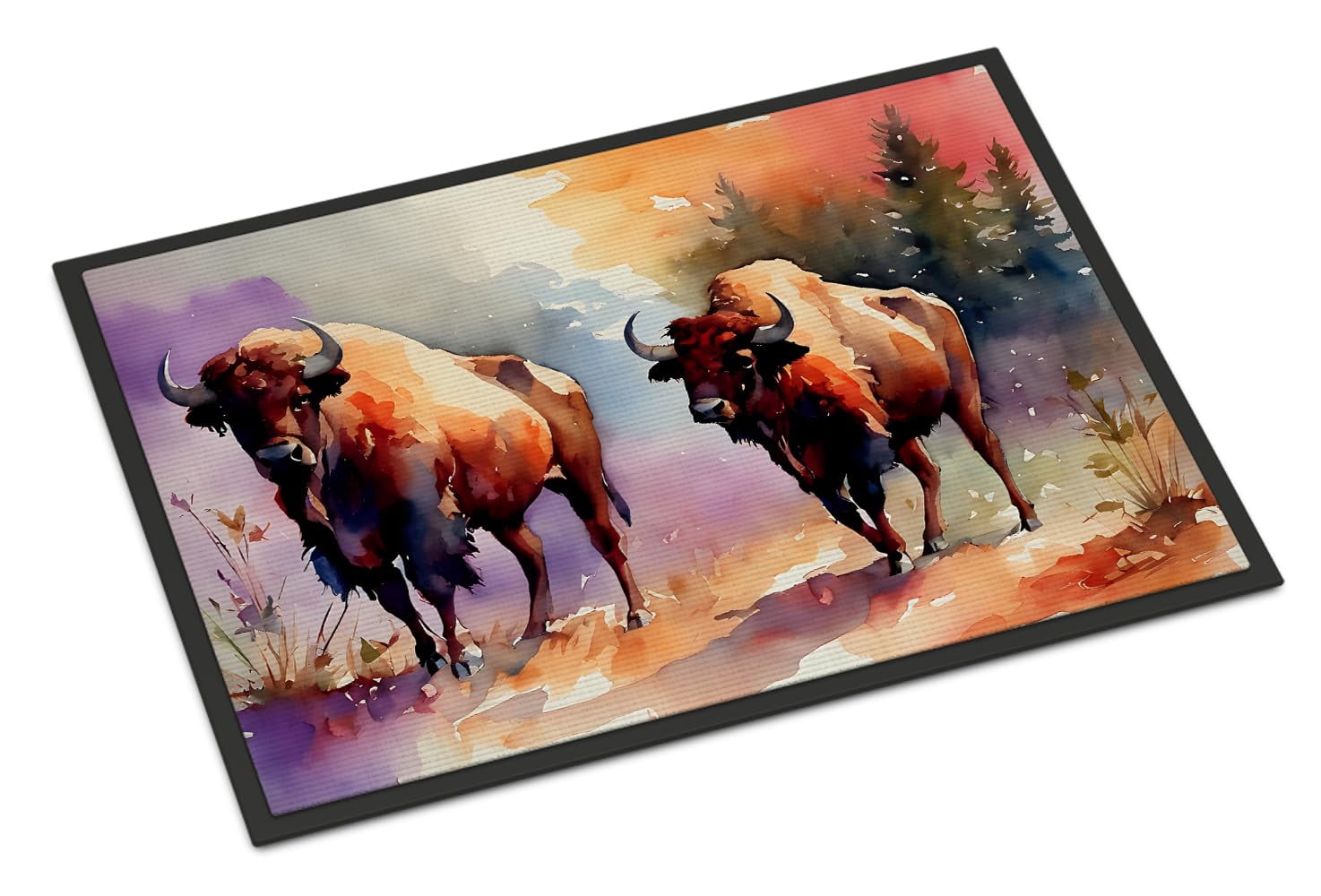Caroline's Treasures DAC2943JMAT Kodiak Bear Doormat Front Door Mat Indoor Outdoor Rugs for Entryway, Non Slip Washable Low Pile, 24H X 36W