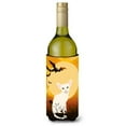 thumbnail image 1 of Halloween Étranger Blanc Chat Bouteille de Vin Beverge Isolant Hugger, 1 of 1