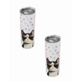 thumbnail image 1 of Duo de termos de 590 ml diseño ilustrado de gato, 1 of 6