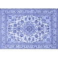 thumbnail image 1 of Ahgly Company Indoor Rectangle Medallion Blue Traditional Area Rugs, 7' x 9', 1 of 4