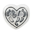 thumbnail image 3 of Reflection Beads Sterling Silver Reflections Heart Bead, 3 of 5