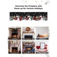 thumbnail image 6 of Black Christmas Fireplace Mantle Scarf, Snowman Plaid Xmas Tree Winter Snowflake Mantel Cover Table Runner for Home Living Room Door Window, Indoor Outdoor Holiday Party Decor 17" x 70", 6 of 6