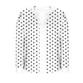 thumbnail image 5 of cocolona Long Sleeve Shirts for Women Dressy Casual Blouses Loose V Neck T-shirts Fashion Polka Print Pullover Tunic Tops, 5 of 6