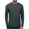 thumbnail image 1 of yoeyez Men's Sun Protection Shirts Solid Color Long Sleeve Sunscreen Shirt Lightweight Breathable Spf Rash Guard for Fishing Hiking Swimming Running Black,S, 1 of 7