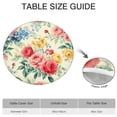thumbnail image 6 of Pioneer Flower Floral Print Pattern Round Fitted Tablecloth with Elastic Edge,Dining Table Cover Waterproof,Outdoor Round Tablecloth for Camping,Dining,Indoor and Outdoor, 6 of 7