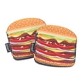 thumbnail image 5 of Creative Home Set of 2 (One Pair) Neoprene Oven Mitt Heat Resist Kitchen Gloves with Hamburg Design, 5 of 10