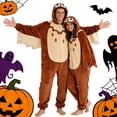 thumbnail image 5 of CVBCOS Adult Owl Halloween Unisex Christmas Costume Onesie Pajamas-Plush One Piece Cosplay Suit for Women and Men, 5 of 7