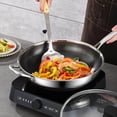 thumbnail image 2 of 12.5 Inch Honeycomb Non Stick Wok Pan Stainless Steel Stir-fry Wok with Lid, Flat Bottom Skillet with Stay-cool Handle Suitable for Induction Ceramic Electric Gas Cooktops, 2 of 4