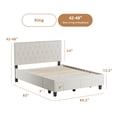 thumbnail image 3 of Rest Haven Nampa Upholstered Bed with Drawers, King, Cream, 3 of 11