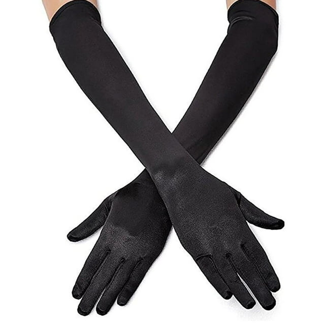 Gants Longs de Mariée des Années 1920 en Satin pour Femmes