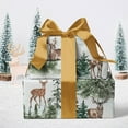 thumbnail image 5 of Kraft Christmas Wrapping Paper - Mini Roll - 17 Inch x 33 Feet - Watercolor Elk and Winter Forest Landscape Design for Christmas, Holiday, Party Celebration, 5 of 14
