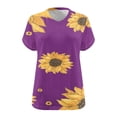 thumbnail image 4 of Camisetas Casuales de las Mujeres de Manga Corta de Cuello en V Oversized Camiseta Deportiva de Verano, Top Impreso Casual, 4 of 4