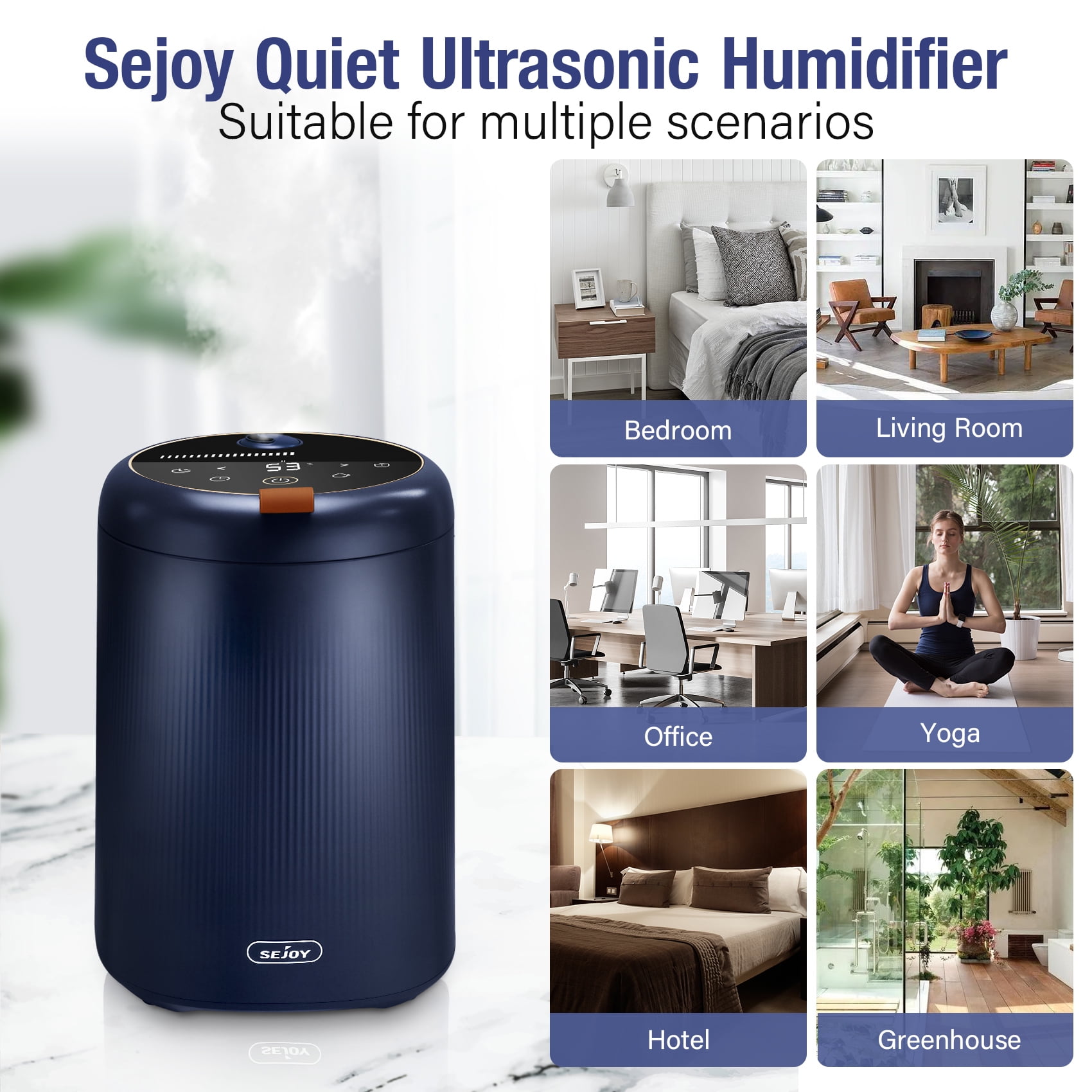 Buy Sejoy Room Humidifier for Bedroom,4L Baby Top Fill Ultrasonic Warm