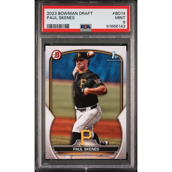 Graded 2023 Topps Bowman Draft Paul Skenes #BD14 Rookie RC Baseball Card PSA 9 Mint