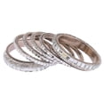thumbnail image 6 of Efulgenz Rhinestone CZ Crystal Bangle Set for Women Glass Stone Bracelet Bangle Wedding Bridal Bangles Party Bracelet Bollywood Indian Bangle Set for Women (6 Pcs) Size 2.6, 6 of 6