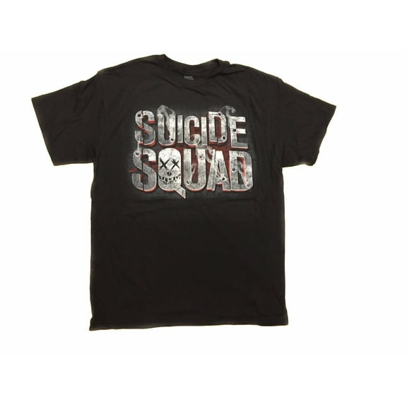 Suicide Squad Logo Smoke Holes DC Comics Adult T-Shirt M