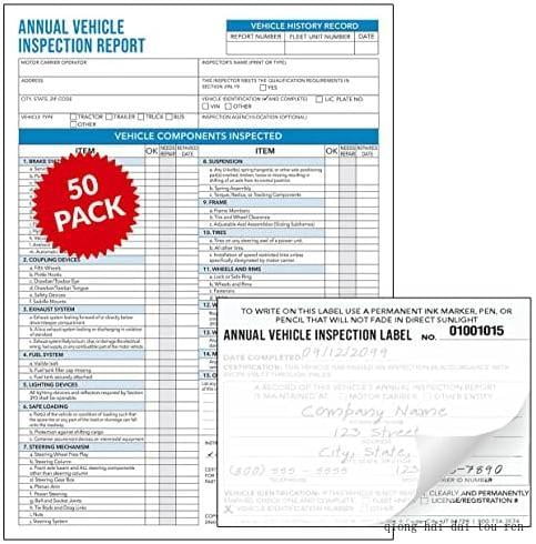 - White Interior Inspection Label (5"x4"), With 3-ply Carbonless ...