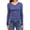 Dark Blue, variant on Women Lace Trim Short T-Shirts Fashion V-Neck Long Sleeve Shirts Spring Fall Slim Fit Tops Streetwear