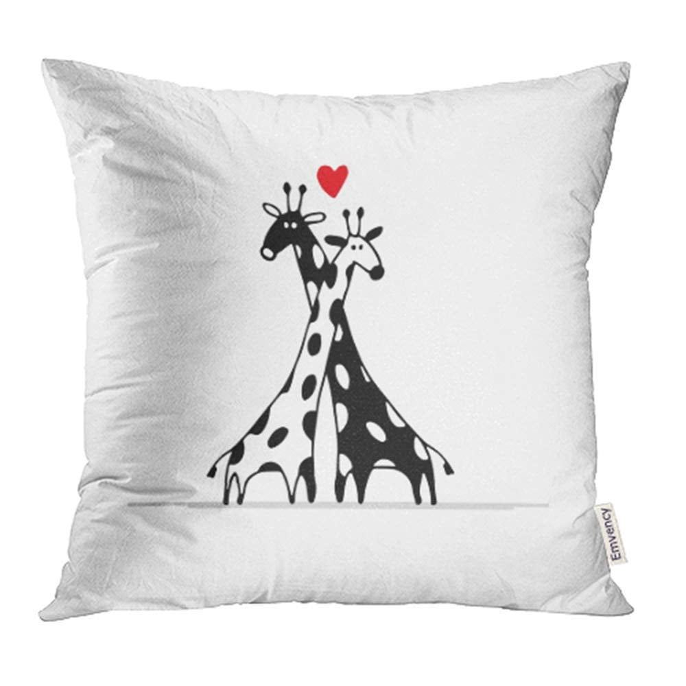 Cute Deer Giraffe Animal Pillow Case Cushion Cover Home Office Sofa Decoration 