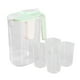 thumbnail image 1 of Jarra de agua para refrigerador con 4 tazas, recipiente para jugo, jarra para té helado con tapa Verde, 1 of 9