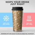 thumbnail image 6 of Christmas 18oz Double Drinking Coffee Mug – Vacuum Insulated Stainless Steel Travel Cup with Leakproof Lid, 316 Steel Thermos Tumbler for Hot & Cold Beverages, 6 of 7