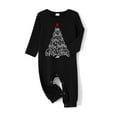 thumbnail image 2 of Family Christmas Pajamas Matching Sets Letter Print Long Sleeve Tops and Casual Loose Plaid Pants Sleepwear, 2 of 10