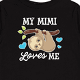thumbnail image 4 of Inktastic My Mimi Loves Me with Sloth and Hearts Boys or Girls Long Sleeve Toddler T-Shirt, 4 of 5
