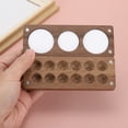 thumbnail image 4 of Uxcell 12 Grids Mini Portable Travel Paint Palette Magnetic, Walnut Dark Brown, 4 of 5