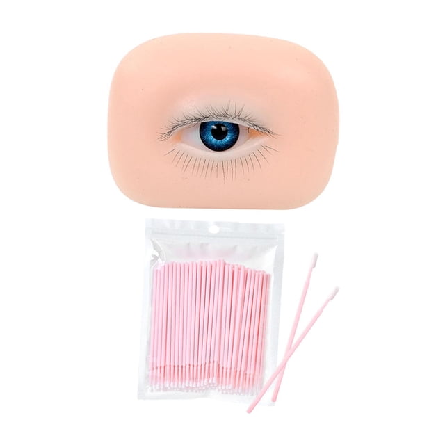 Yinanstore Silicone Fake Eye Model Soft Makeup for Beauticians Makeup Training Starters Left