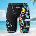 thumbnail image 2 of WUANDIXFA Boys' Swim Jammers Competitive Swimming Team Suit Stretchy Quick Drying Youth Kids Athletic Swimming Shorts (Multicolour, 9-10 Years), 2 of 7