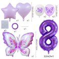 thumbnail image 3 of Decoraciones de fiesta para niñas de octavo cumpleaños, color morado, con globos, 3 of 4