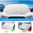 thumbnail image 5 of Pare-Brise Avant Voiture, Magnétiques Bâche Pare Brise, Pare-Soleil Anti Givre Neige Anti Glace UV Soleil Protection Repliable Universelle pour Voiture SUV(193 * 126cm), 5 of 5