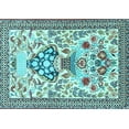 thumbnail image 1 of Ahgly Company Indoor Rectangle Animal Light Blue Traditional Area Rugs, 2' x 4', 1 of 4